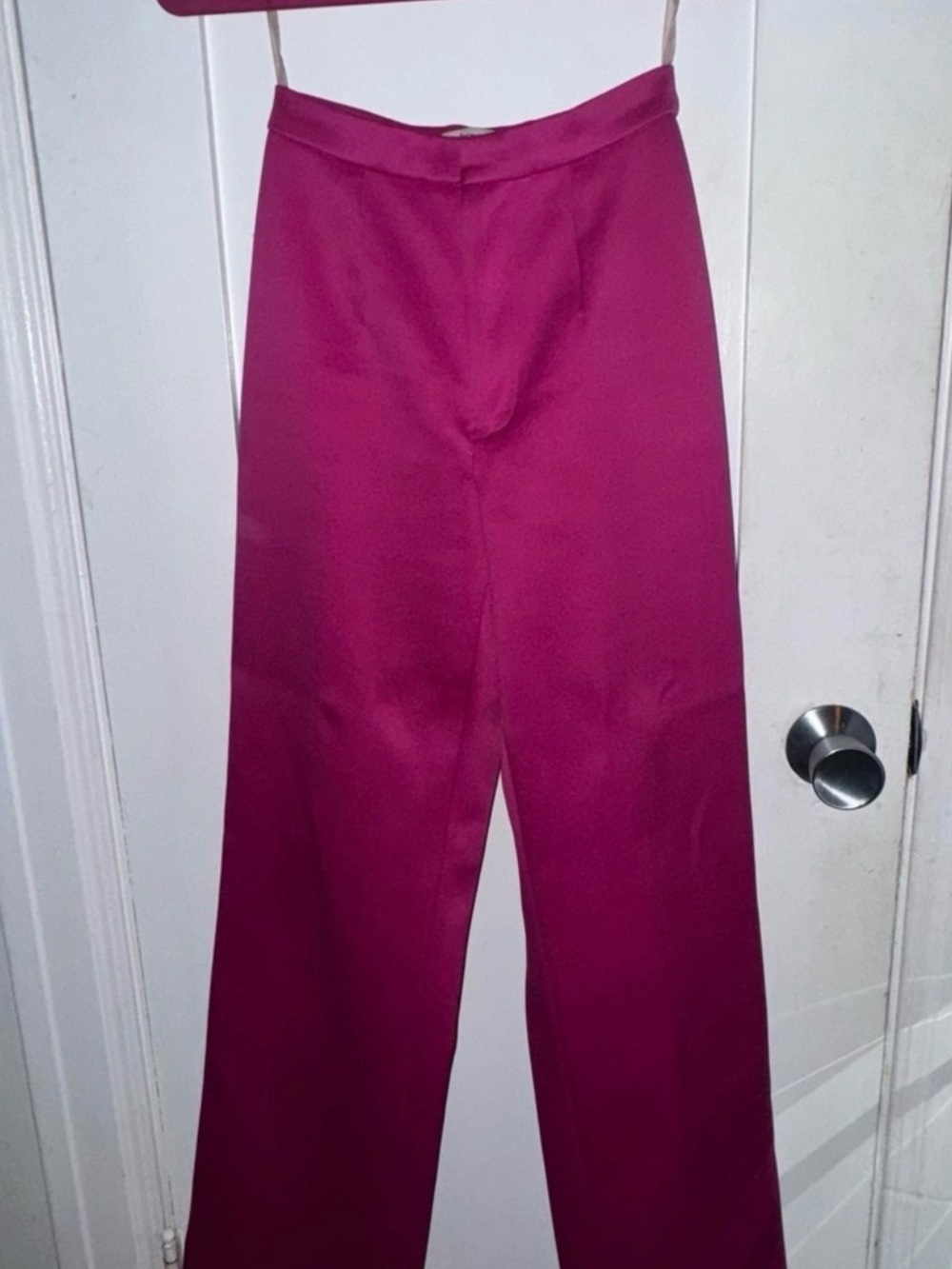 House of CB XS Fuchsia High-Rise Wide-Leg Trousers XS